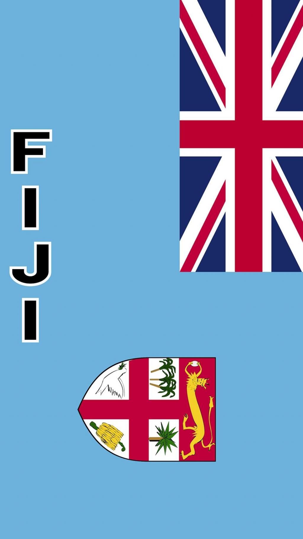 2020年东京奥运会斐济国旗手机壁纸图片